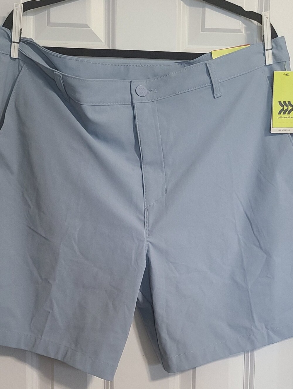 all in motion Light Blue Flat-Front Performance Shorts